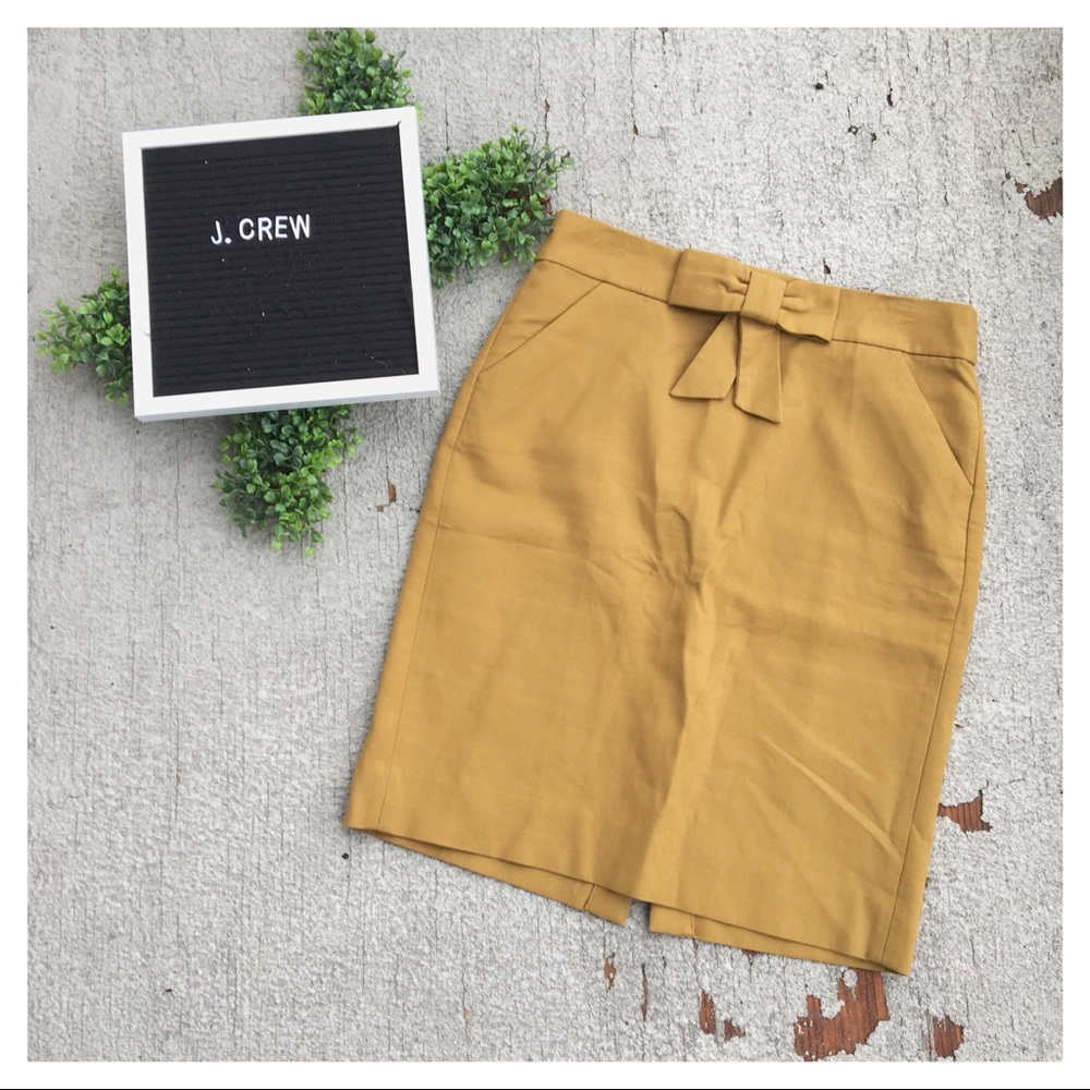 J. Crew Double Serge Bow Pencil Skirt